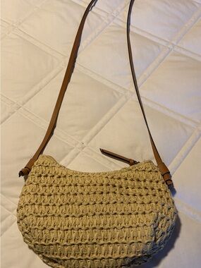 Woven Straw Crossbody Bag